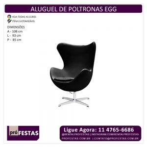 Aluguel de Poltrona Egg Preta