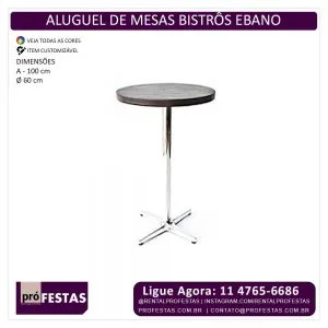 Aluguel de Mesa Bistrô Ébano Macassar