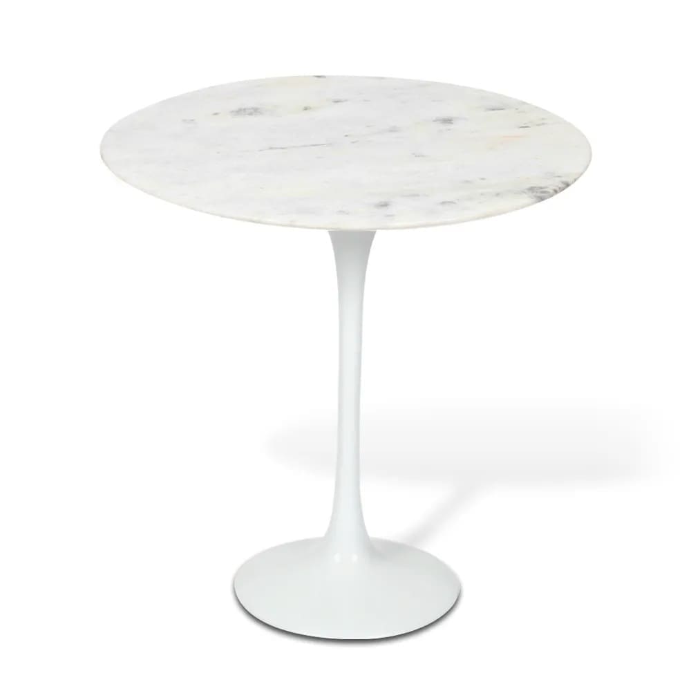 aluguel de mesa bistro Saarinen mármore branco
