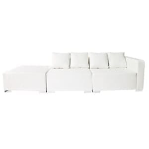 aluguel de sofá modular em couro branco